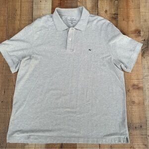 Vineyard Vines Polo Shirt Cotton Short Sleeve Grey Causal Men's Sz XXL